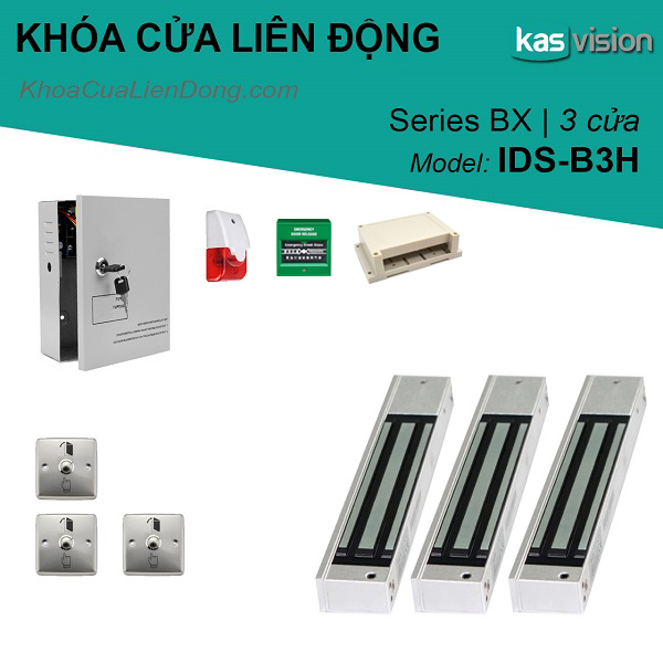 Bộ khóa liên động Interlock 3 cửa IDS-B3H Airlock, cho phòng đệm, phòng sạch