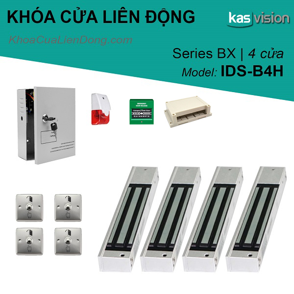 Bộ tủ điều khiển liên động 4 cửa IDS-B4H interlock (full phụ kiện)