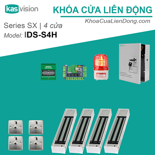 Bộ khóa Interlock Airlock IDS-S4H, liên động 4 cửa cho phòng đệm, phòng sạch