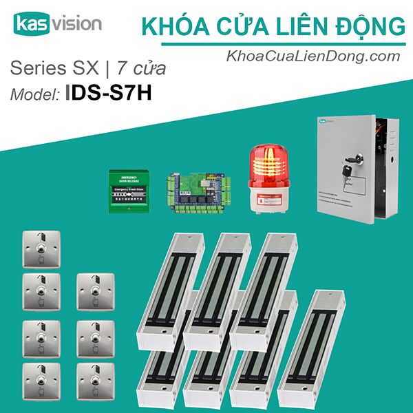 Bộ khóa Interlock Airlock IDS-S7H, liên động 7 cửa cho phòng đệm, phòng sạch