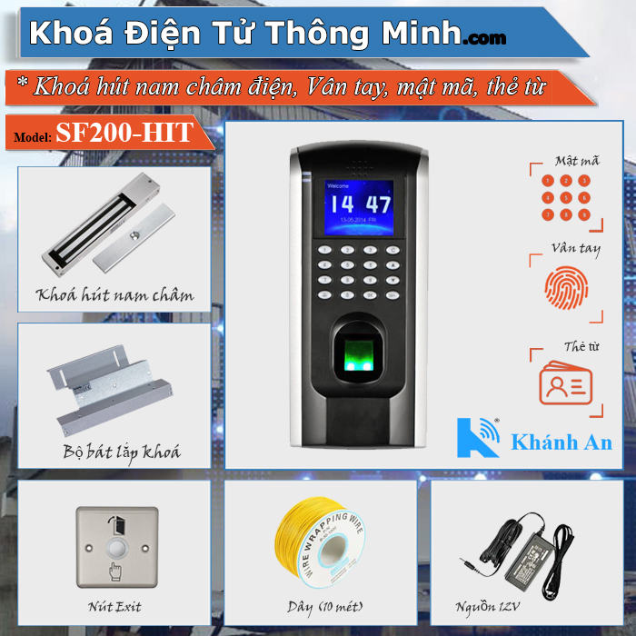 Bộ kiểm soát cửa ra vào SF200 (khoá hít nam châm)