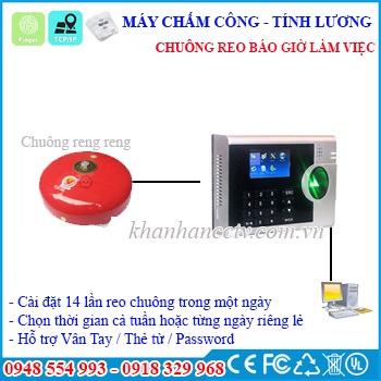 Máy chấm công vân tay có chuông reng reo báo giờ làm việc 4000TID/BELL