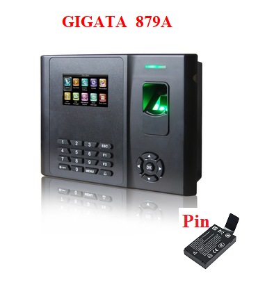 Máy chấm công Vân Tay kiểm soát cửa GIGATA 879A có pin lưu điện