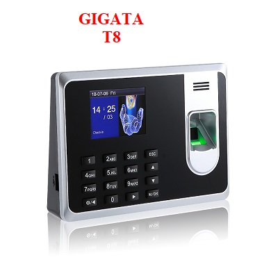 Máy chấm công Vân Tay + thẻ  GIGATA T8