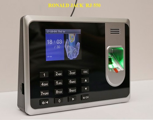 Máy chấm công vân tay  thẻ cảm ứng ronald jack RJ-550, đại lý, phân phối,mua bán, lắp đặt giá rẻ