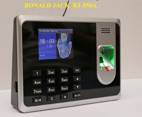 Máy chấm công vân tay  thẻ cảm ứng ronald jack RJ-550A