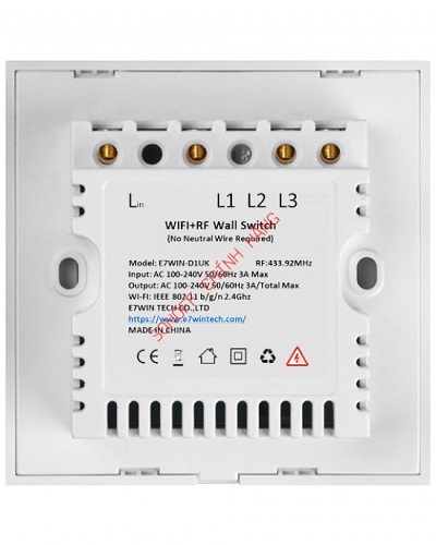 Công tắc cảm ứng không dây trung tính T1UK3CN