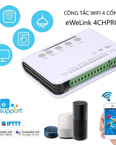 Công tắc WiFi 4 cổng eWeLink E4CHPRO