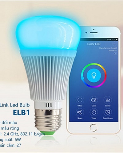 Bóng LED đổi màu WiFi thông minh B1