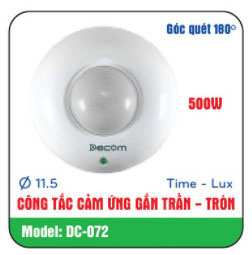 Công Tắc Cảm Ứng Gắn Trần DC-072