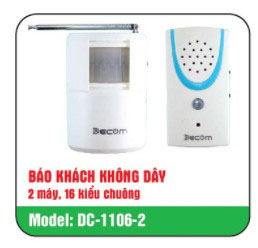 Cảm Ứng Báo Khách Không Dây DC-1106-TV