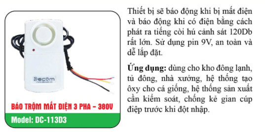 Thiết bị cảnh báo mất Điện DC-113D3 (3 Pha)