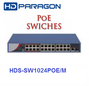 Switch cấp nguồn PoE 24 Port HDS-SW1024POE/M