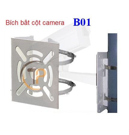 Chân bích bắt cột cho Camera + đai BBC-01