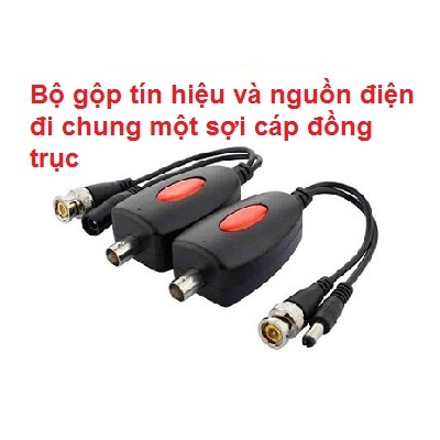 Bộ balun gộp tín hiệu và nguồn điện đi chung một sợi cáp đồng trục DT400M