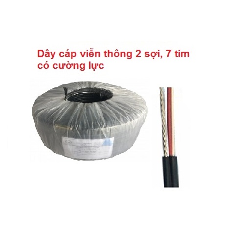 Dây cáp viễn thông 2 sợi 7 tim có cường lực