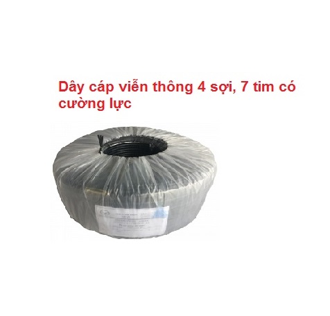 Dây cáp viễn thông 4 sợi 7 tim có cường lực