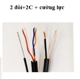 Dây cáp dropwire 2 đôi+2C kèm nguồn cường lực 305 mét/cuộn