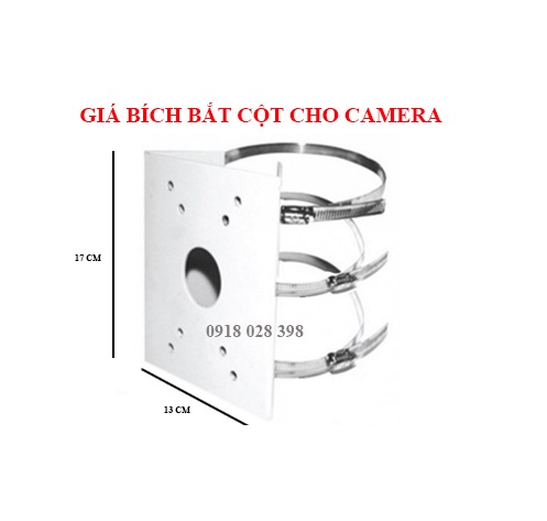 Chân đế bắt cột cho camera + Đai BBC-02