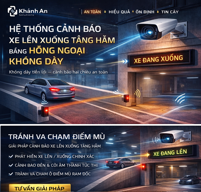 Hệ thống cảnh báo xe lên xuống tầng hầm bằng Camera AI