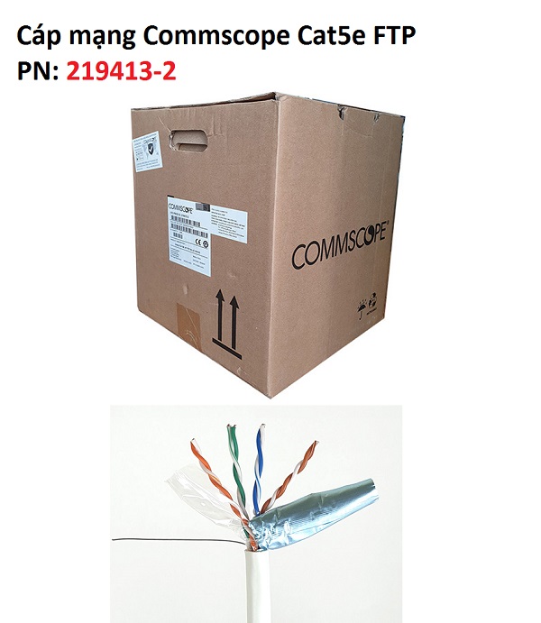 Dây mạng Cat5e FTP Commscope AMP 219413-2 chống nhiễu thùng 305 mét