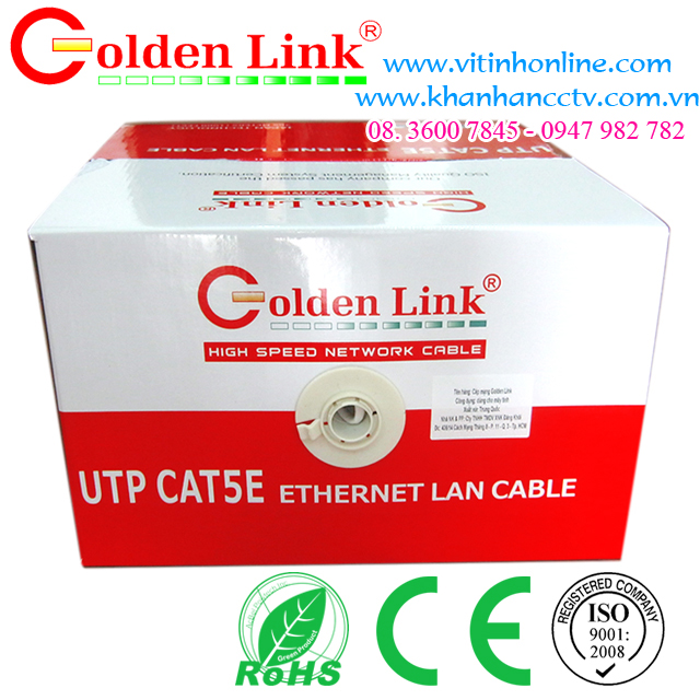 Dây cáp mạng Golden Link UTP CAT5E Trắng 2
