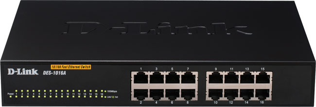 Switch 16P D-Link (DES 1016D)