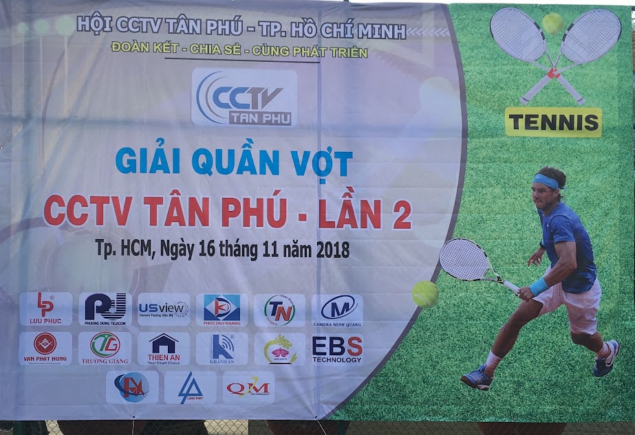 Tổ chức va tài trợ đồng hành củng giải Tennis CCTV Tân Phú lần 2