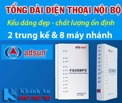 Tổng đài điện thoại ADSUN FX 208PC