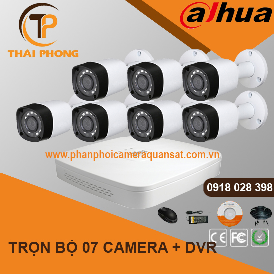 Trọn bộ 7 camera DAHUA 1.0MP CVI cho Gia đình,Cty,Văn phòng,Shop...