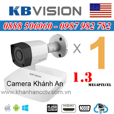 Lắp trọn gói 1 camera KBVISION 1.3 Megapixcel